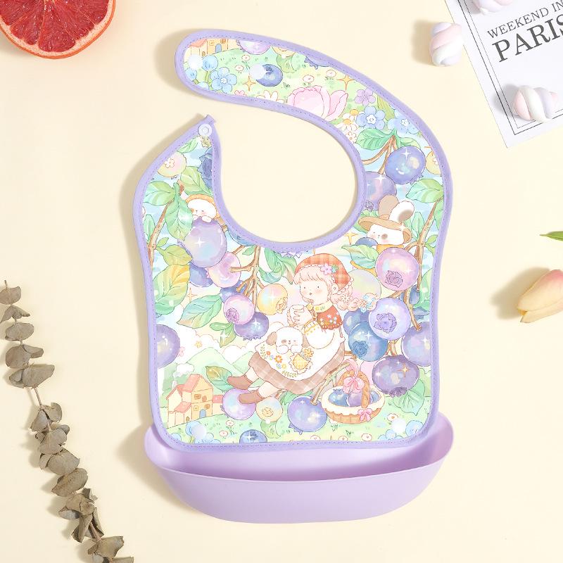 Unisex Waterproof Detachable Baby Bib for Kindergarten