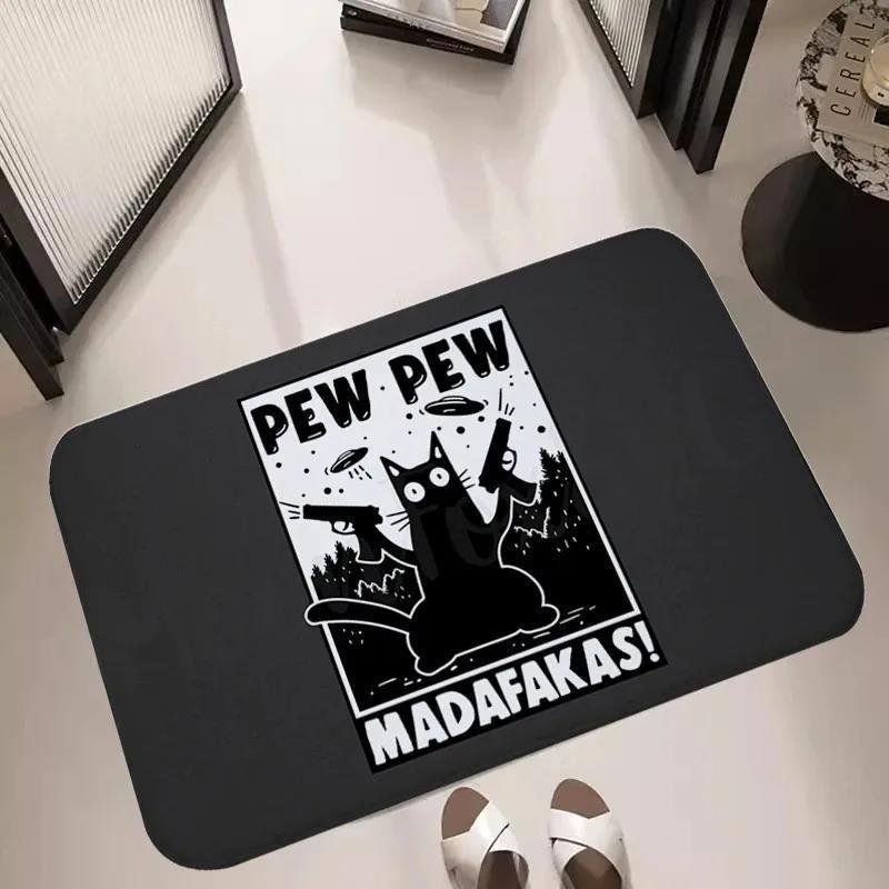 Madafakas Cat Print Doormat Indoor Welcome Mat Kitchen Balcony Living Room Entrance Carpet Home Decoration Non-slip Floor Mat