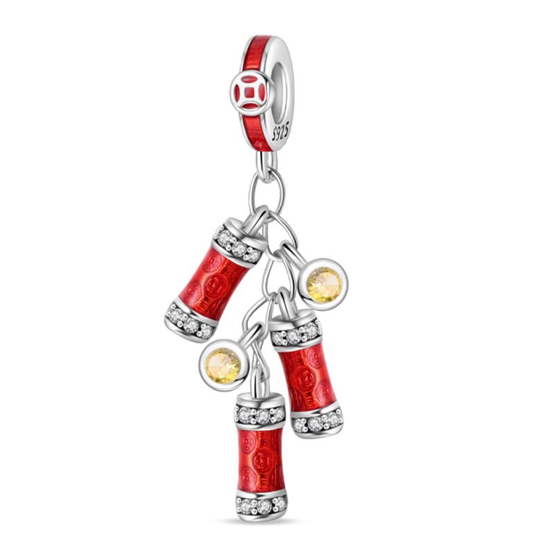 Nouveaux Charms Chat Porte-Bonheur Dieu de la Richesse en Argent 925 pour Bracelet Pandora Bijoux DIY Cadeau du Nouvel An Heureux