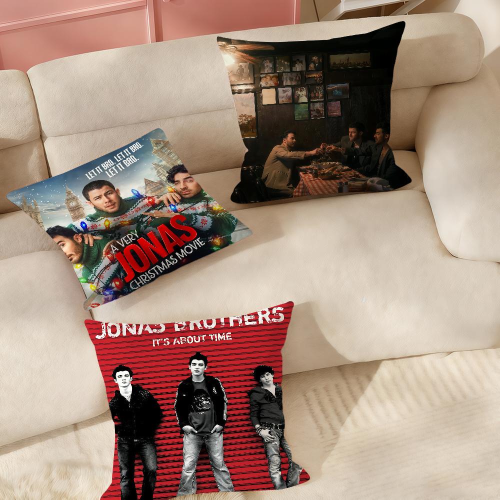 Band J-JONAS B-BROTHERS Pillow Case Applicable Space For Guest Rooms Interiors Cars Office House Decoration