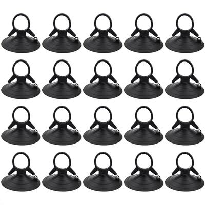 TRkin Sun Visor Suction Cup with 20 Vacuum Hooks (Black)