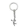 Metal Fittings Yoga Keychain Sport Theme Key Ring Souvenir 28mm