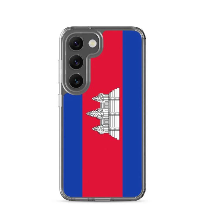 Coque Téléphone - Samsung - Galaxy S22 - Drapeau Cambodge - Souple - Multicolore