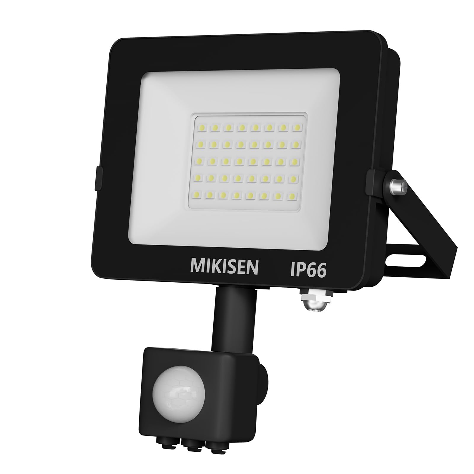 

Светодиодный светильник с датчиком MIKISEN, 30 Вт, Дневной белый, 6500 К, 3600 лм, Эквивалент 250 Вт, Кабель 1,8 м, Водонепроницаемость IP66, Светильник с датчиком движения, Уличный, Прихожая,