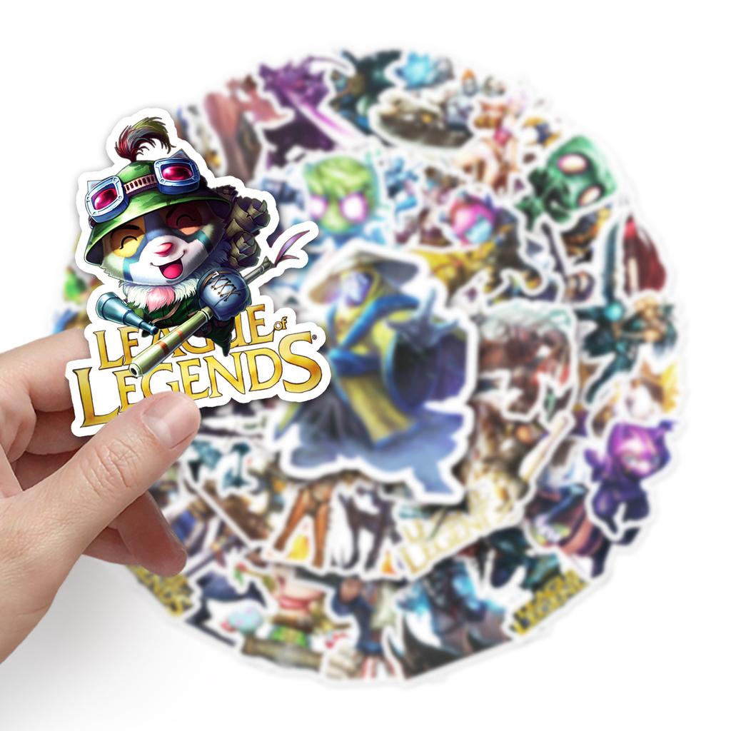 50 Photos of League of Legends Graffiti Personalized Game Peripheral Decoration DIY Skateboard Mobile Phone Case Suitcase Stickers