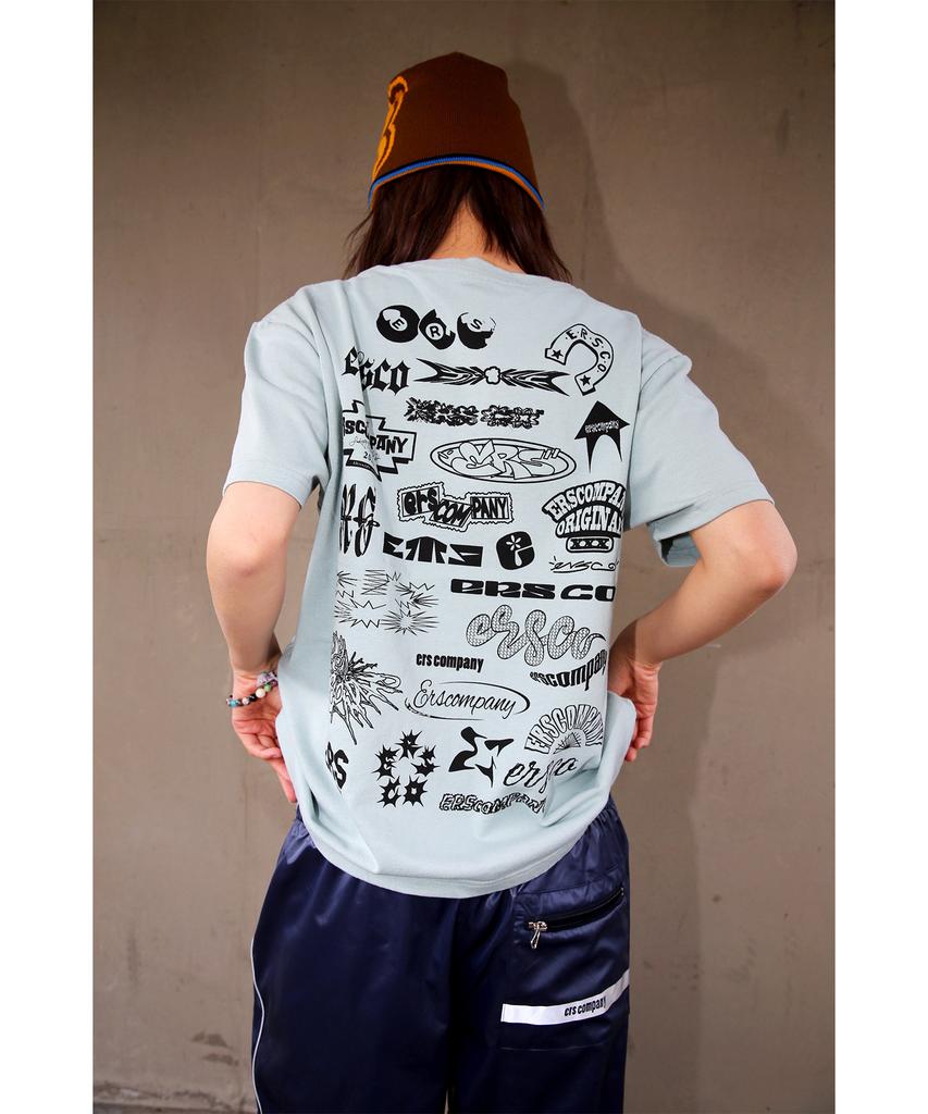 Ialeseuko Multi-Logo T-Shirt_Sky Blue