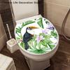 3D Printed Flower View Decals Toilet Sticker WC Self Adhesive Mural Beautify Flower Home Decoration Decals Refrigerator Sticker