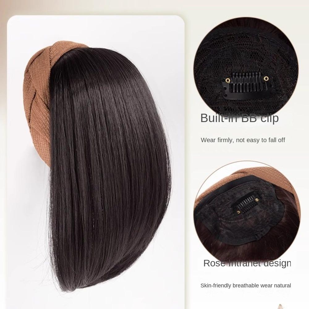 Półgłowa z klipsem Peruka Styl Koreański Damska Opaska do Włosów Akcesoria do Włosów Syntetyczna Opaska Peruki