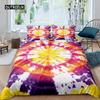 Tie Dye Duvet Cover Psychedelic Bohemian Gypsy Exotic Spiral Colorful Twin Bedding Set Microfiber Double Queen King Quilt Cover