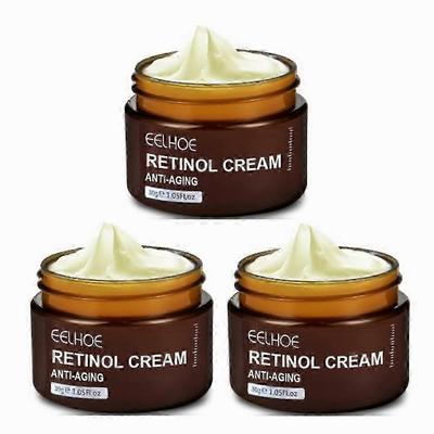 3pcs Retinol Wrinkle Remover Instant Anti-Aging Retinol Face Cream Skin Tightening Firming Moisturizing Whitening Less