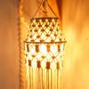 Bohemian Macrames Tapestry Light Shade Cotton Rope Tassels Handwoven Hanging Pendant Lamp Cover Lampshade for Home Decor