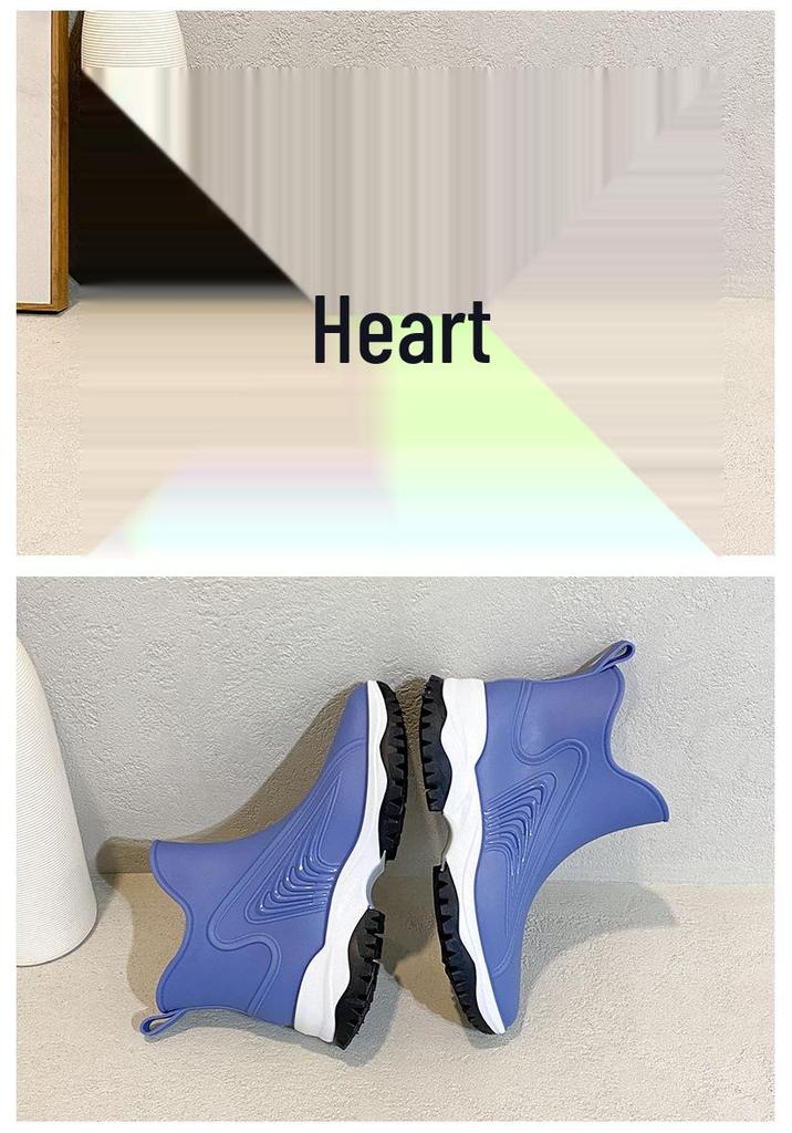Women's Waterproof Rain Boots: Short-Cuffed Non-Slip Summer Shoes for Outdoor Wear and Kitchen Use.