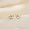 Fashion Earrings For Women Mini Candy Sweet Hypoallergenic Stud Ear Girls Minimalist Gold Color Flower Piercing Jewelry Gifts