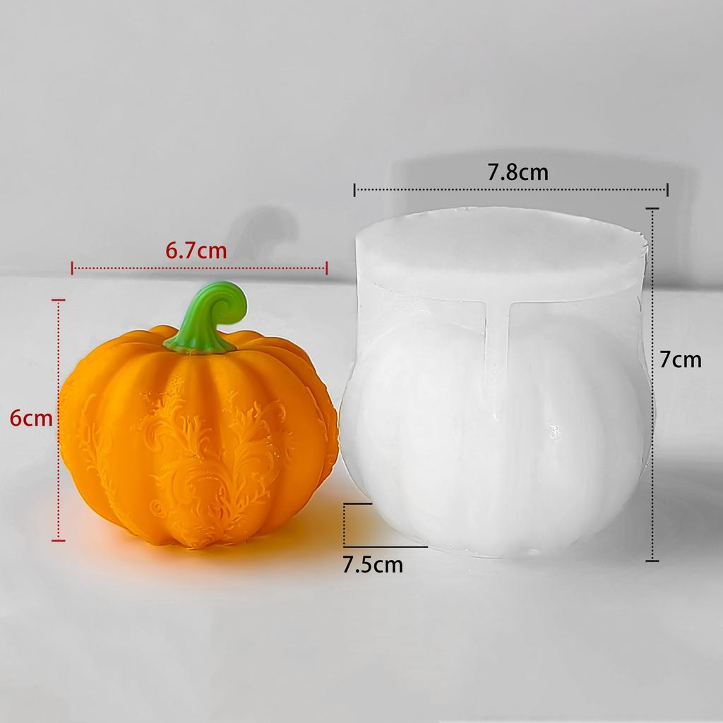 Halloween Pumpkin Silicone Mold DIY Aromatherapy Candles Drip Resin Plaster Ornaments Mould Handmade Soap Candle Making