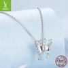 Crystal Sparkling Butterfly Diy Bracelet Beaded, Light Luxury Niche Design Sense S925 Sterling Silver Pendant