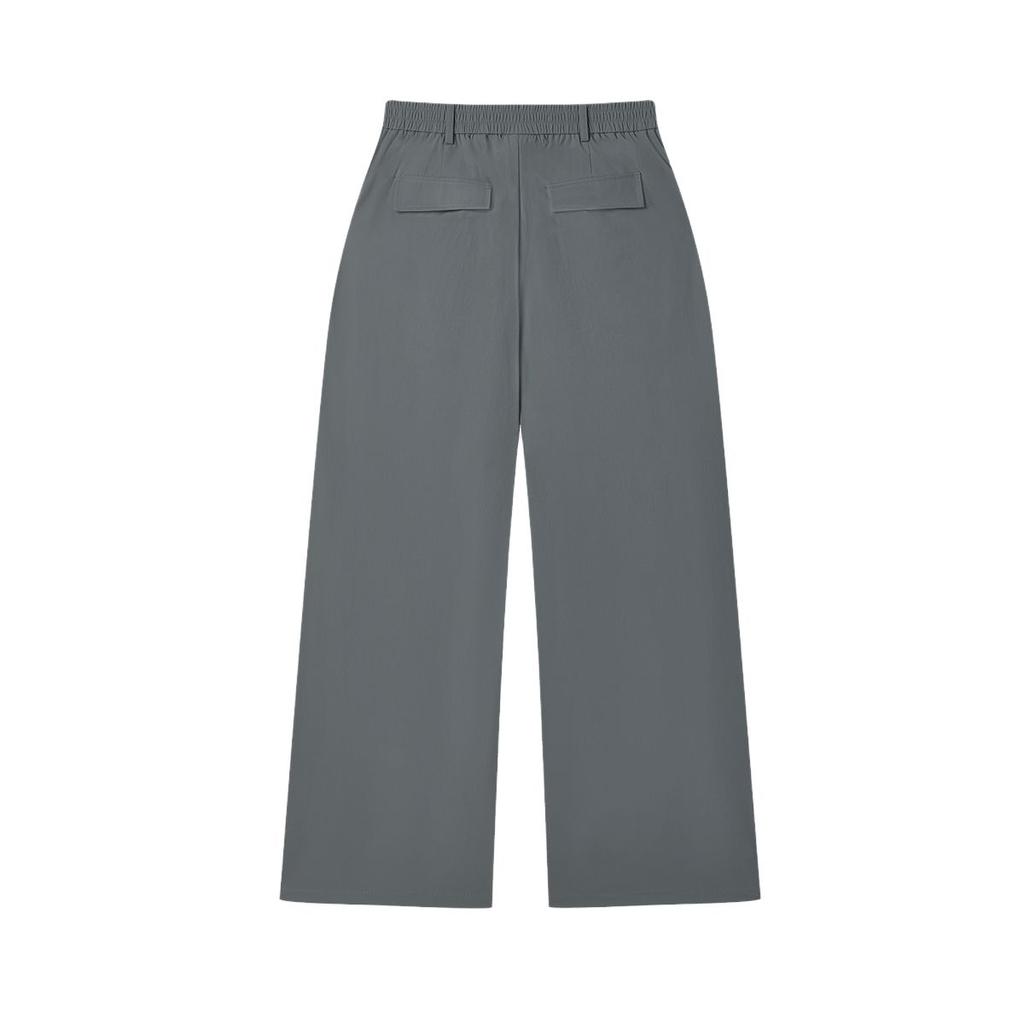 FILA X MAISON KITSUNE Original Fashion Stretch Simple Comfortable Woven Wide-Leg Cool Casual Pants Women pants Green Wood-Gray F11W529803F-DY