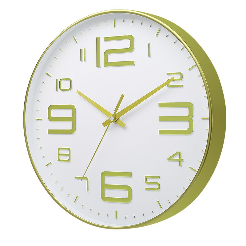 8 Inch Silent Wall Clock Round Three-dimensional Digital Modern Wall Clock Not Ticking Wall Clock Bedroom Living Room