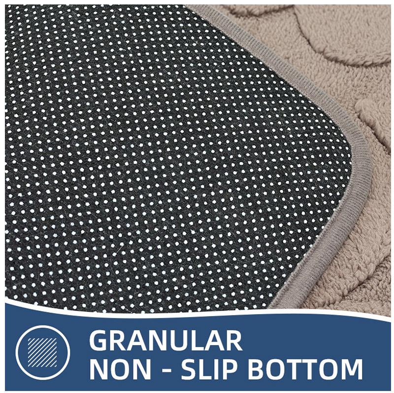 Cashmere-Feel Jacquard Anti-Slip Bathroom & Toilet Door Mat