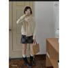 Korean Style Red Knit Pullover Scarf Sweater for Women – Autumn/Winter Fashion