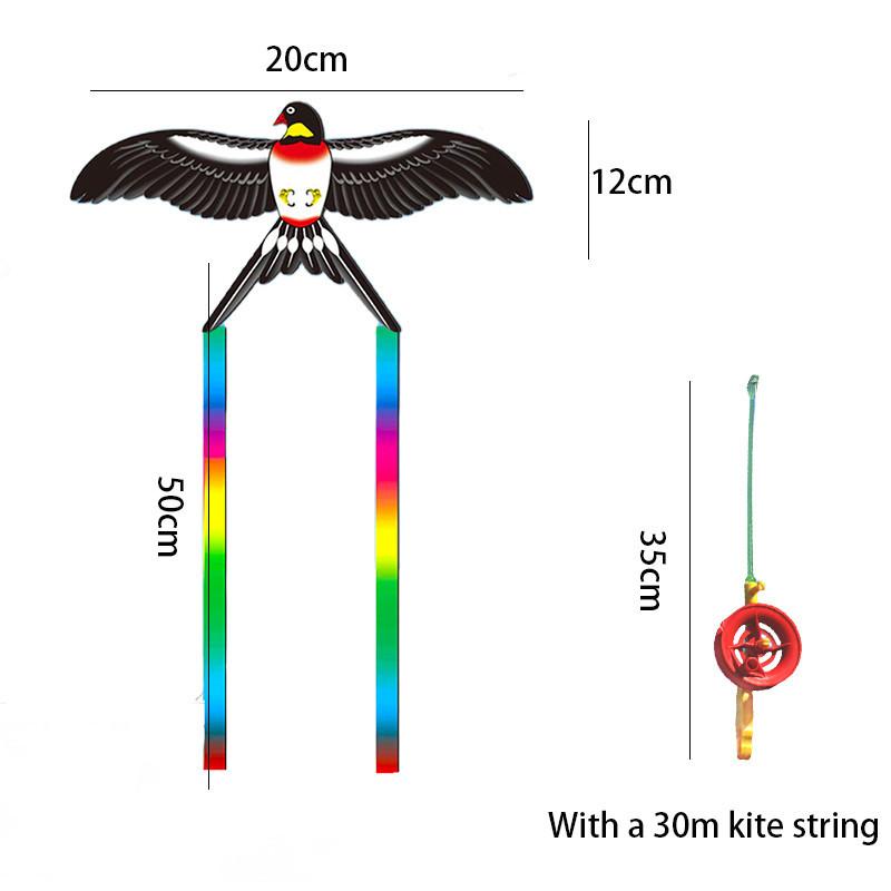 Plastic Film Carbon Rod Handmade Weifang Kite Dynamic Fish Parrot Swallow Princess Style A