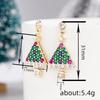 Christmas festive vibe earrings female, dopamine Christmas tree shein wholesale colorful sparkly earrings