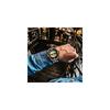Tevise Men's Skeleton Watch Black Stainless Steel Waterproof Automatic Roman Numerals Dial