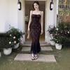 French Style Socialite Style Lace Strap Mermaid Dress Summer Graceful and Fashionable Slim-Fit Art Style Wind Strap Dress