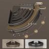Miling Space Aluminum Triangular Corner Bathroom Shelf