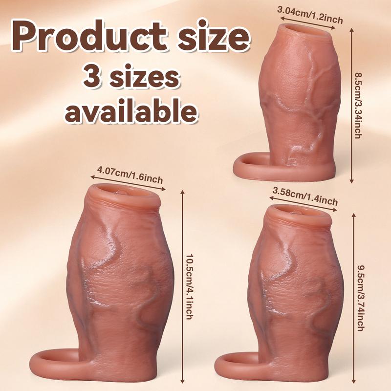 Verdicken Cock Sleeve Lock Sperma Penisring Erwachsene Männer Sexspielzeug Vergrößert Weiches Silikon Dildo Penis Hülse Vergrößerung Sexspielzeug Männlich