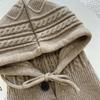 Ear Protection Knitted Hooded Caps One-Piece Neck Warmer Pullover Hat Winter Balaclava Hat