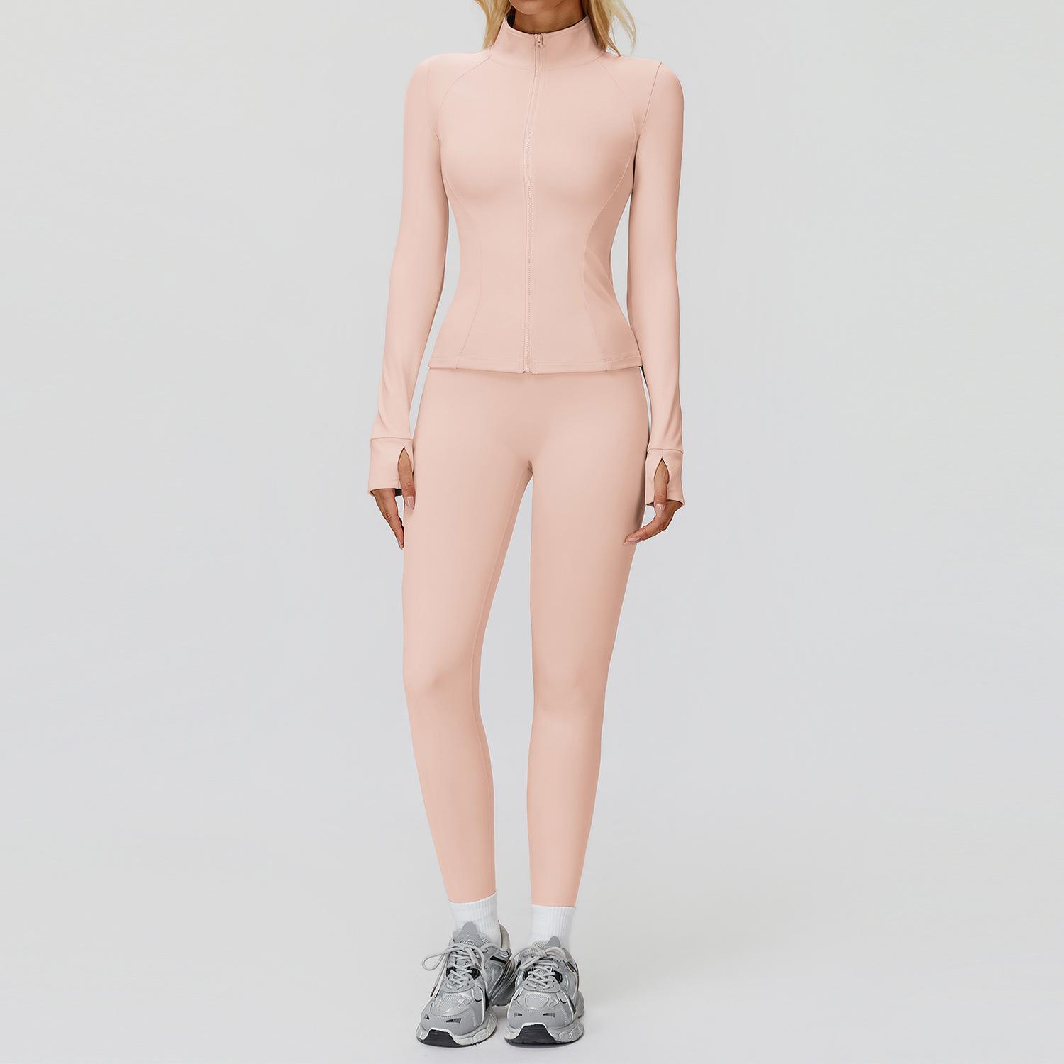 

Autumn/Winter Windproof Velvet Fitness Running Set 5502 Large