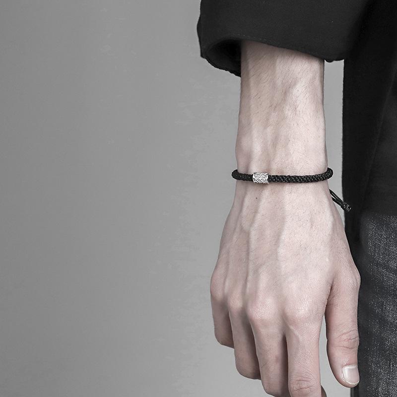 

Men s Trendy 925 Silver-Plated Minimalist Woven Bracelet - Niche Retro Design
