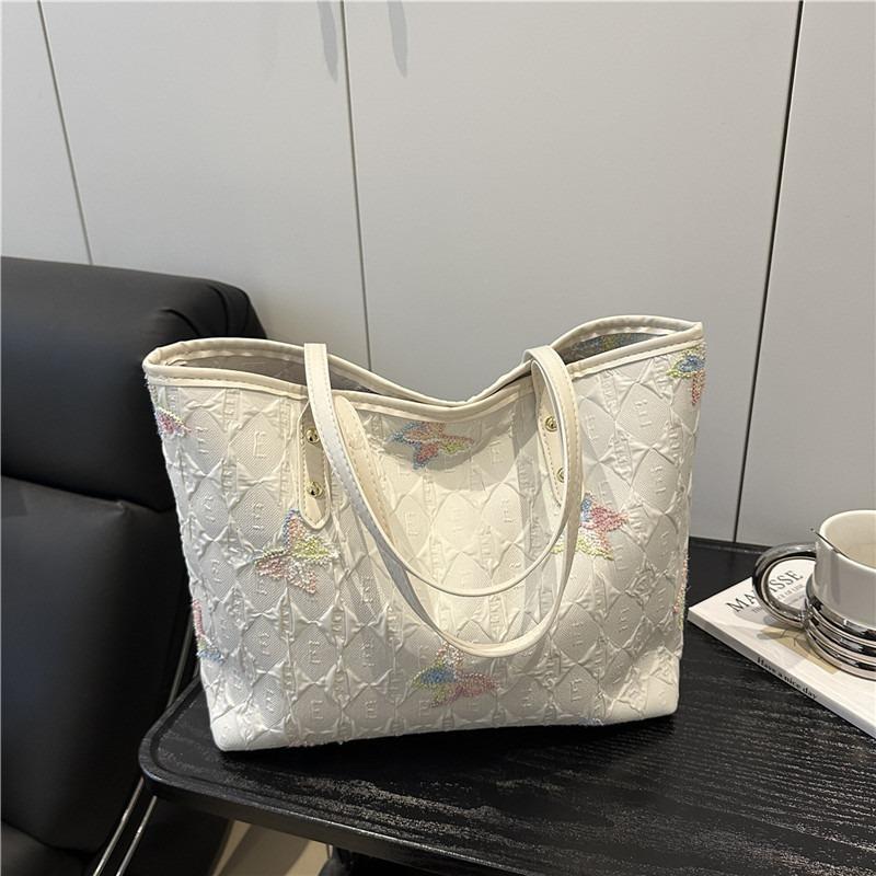 Summer Beautiful New Butterfly Embroidery Texture Gentle Temperament Large Capacity Shoulder Armpit Bag