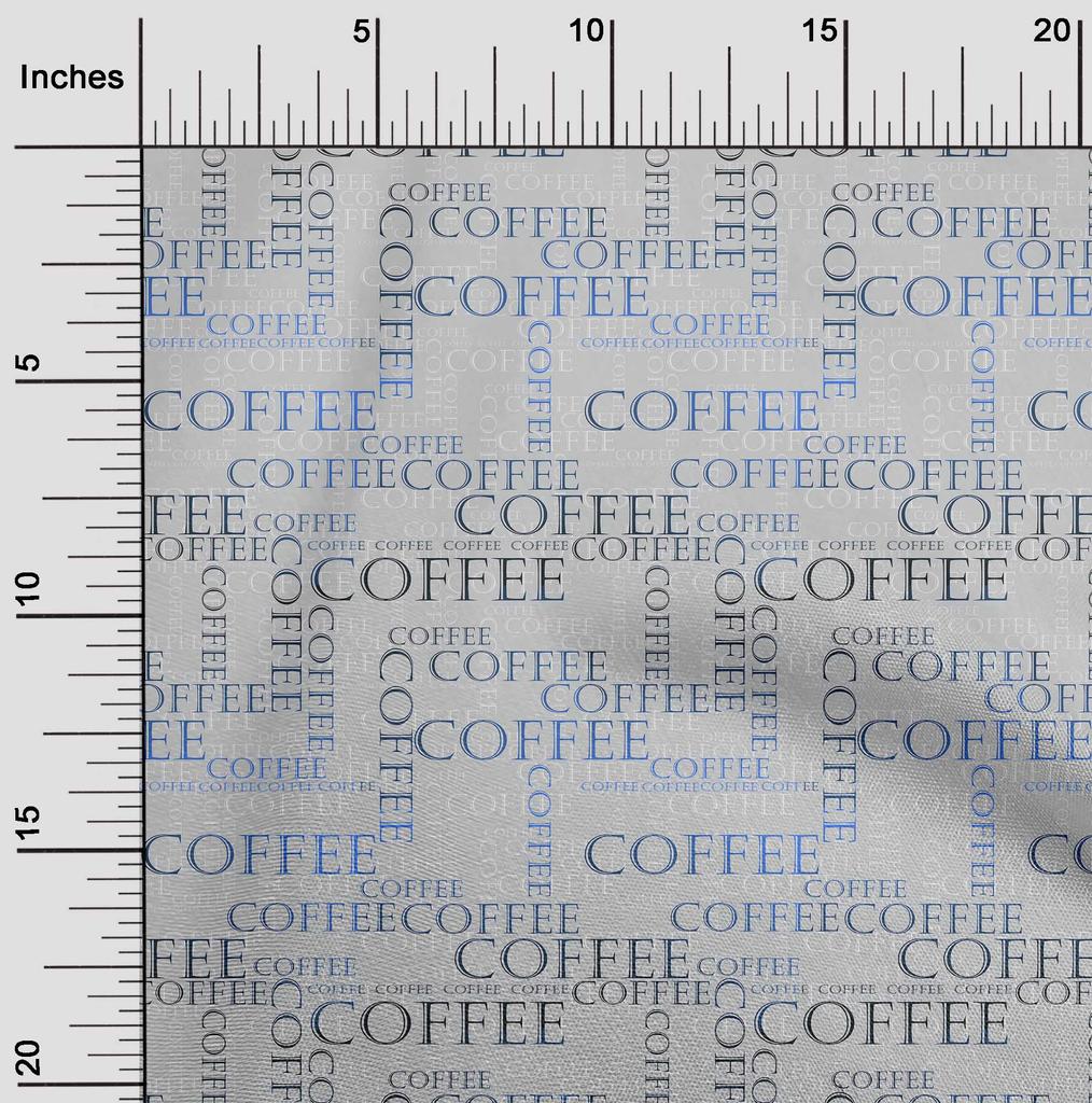 oneOone Georgette Viscose Blue Fabric Text Sewing Craft Projects Fabric Prints By Yard 42 Inch