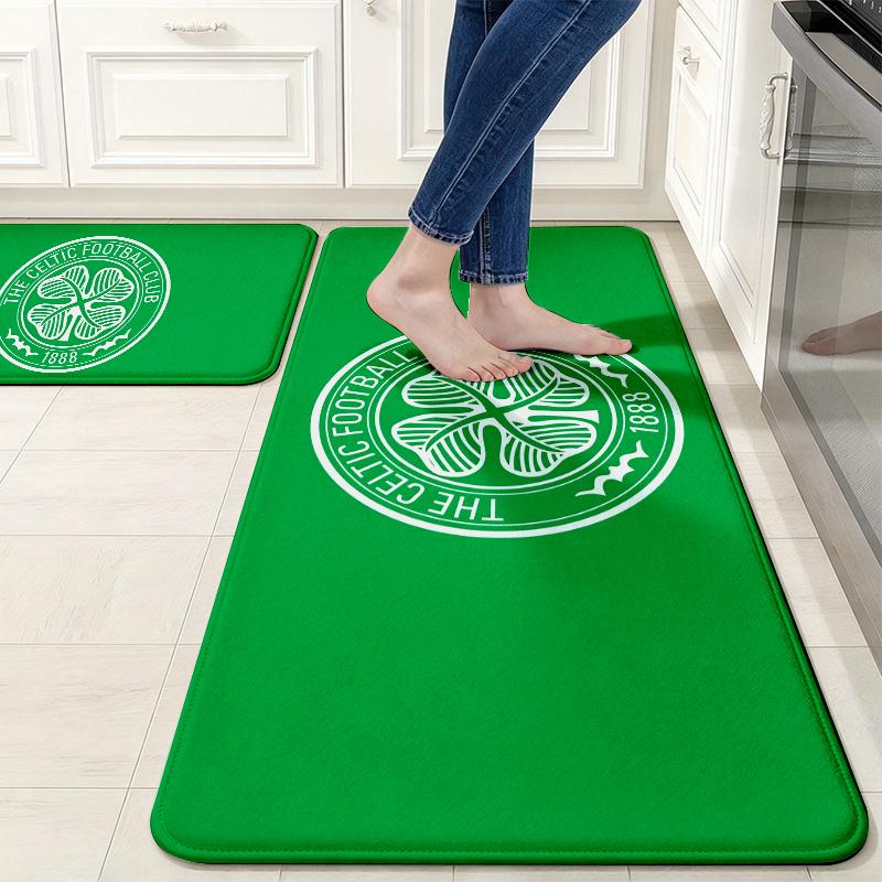 Celtic F.C Flannel Kitchen Mat Christmas Soft Area Rug Non Slip Floor Carpet Home Decoration