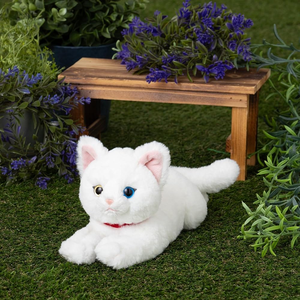 Sanlemon Odd-Eyed Cat Plush Toy 11x29x12cm Cute Animal Stuffed Toy