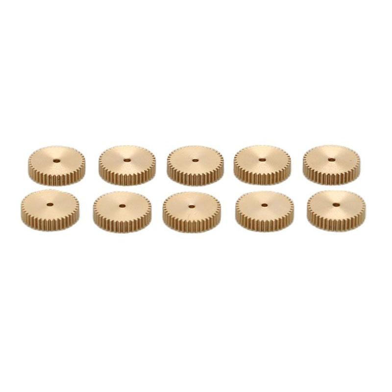 10PCS Modulus 0.2 Mini Brass Spur Gear 10T 12T 15T 20T 30T 40T Pinion Hole Dia.0.8/1/2mm Gears DIY RC Car Motor Shaft Connector