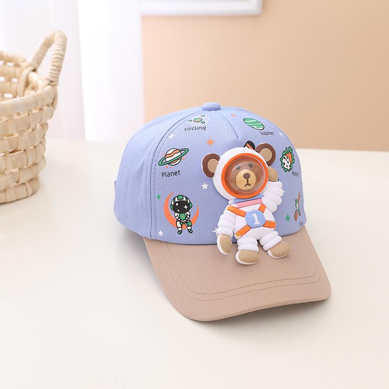 1pcs Kids Fashion Baseball Caps For Cartoon Cute Bear Retro Hip Hop Hat Unisex Street Adjustable Sun Visor Cap
