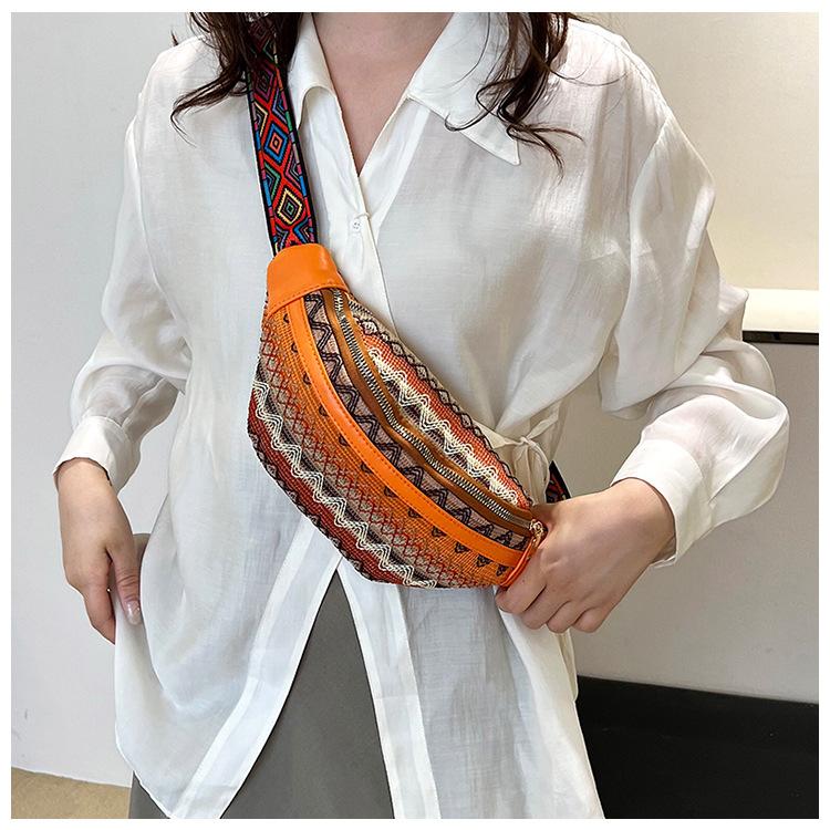 Ethnic Style Cloth Bag Fashion Simple Crossbody Bag Travel Crossbody Small Bag Lightweight Tide Bag