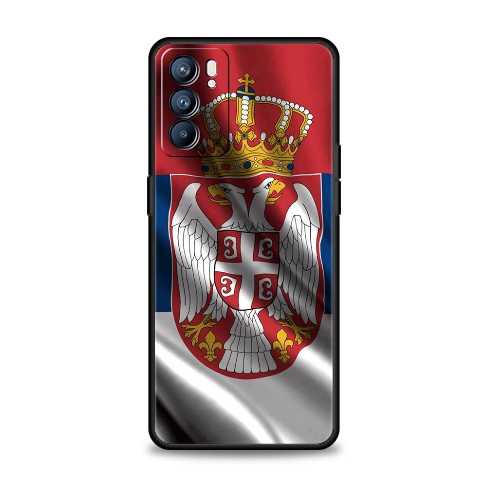 Phone Case For Oppo Reno13 Reno12 Reno11 F Reno10 Pro A54 A53 A95 A76 A74 A57 A98 A80 A79 5G A78 4G Cover Serbia flag Badge
