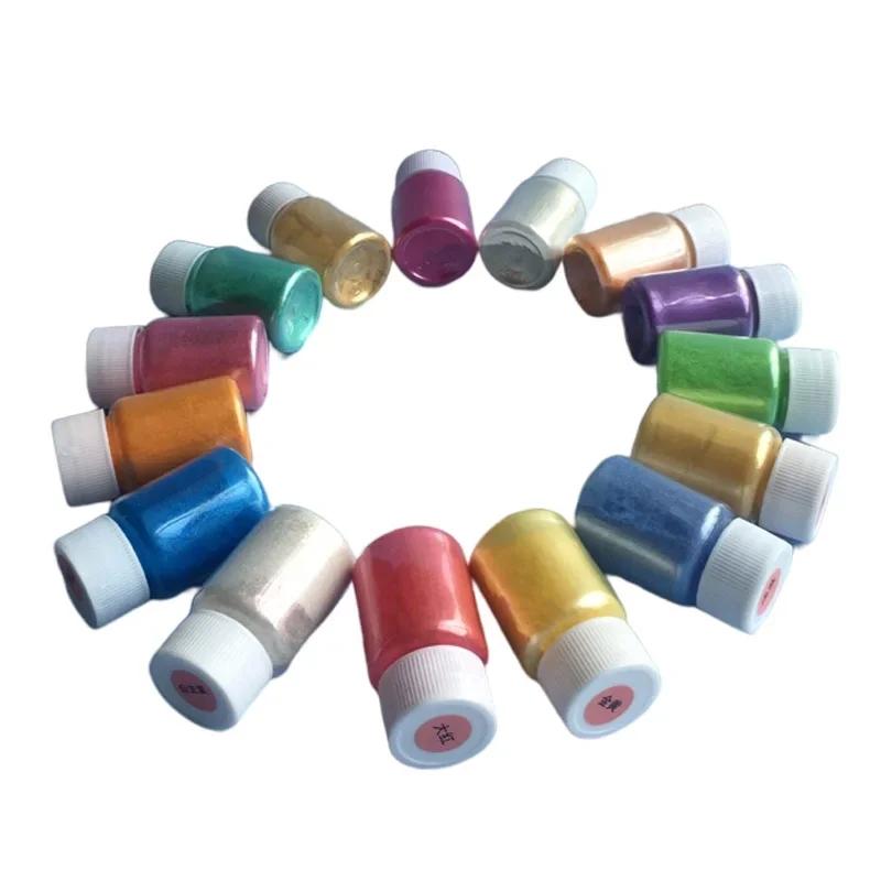 10g/bottle DIY Handmade Glitter Soap Dye Pigment Multicolor Pearlescent Mica Powder Resin Glue Crystal Mold Soap Making Tools