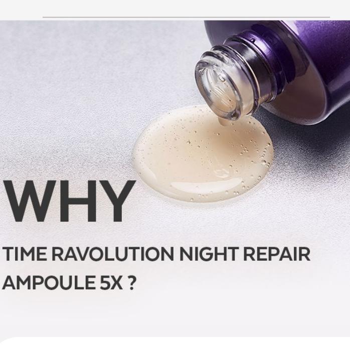 MISSHA Time Revolution Night Repair Ampoule 5X 70ml | Probiotic Anti-Aging Serum