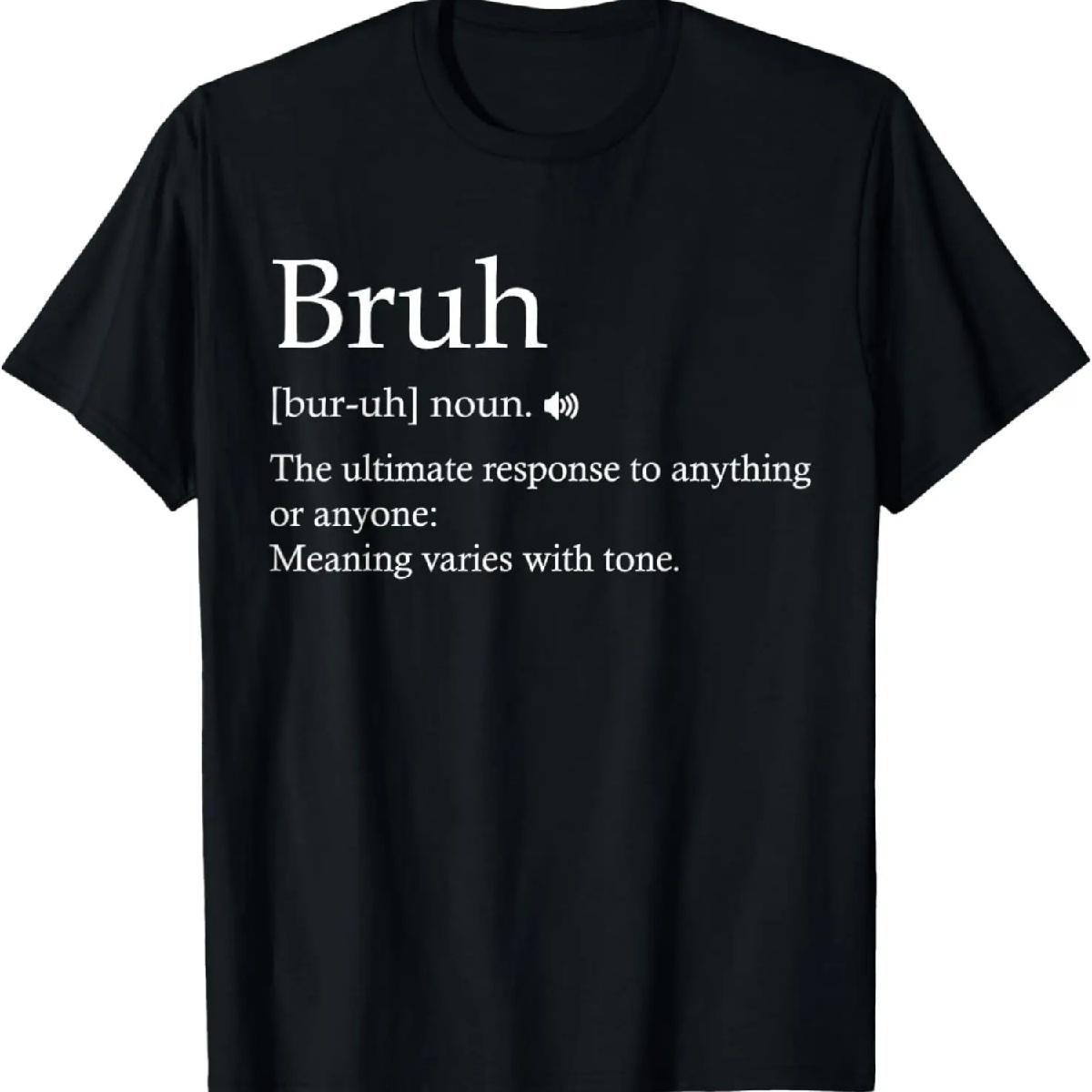 Футболка Bruh Definition, Существительное Bruh, Забавная Саркастичная Цитата Тренд Футболка S