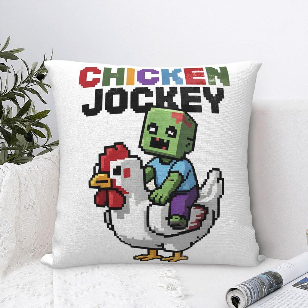 Chicken Jockey Pillow Cases Zombie Game Cushion Cover Novelty Zippered Decor Pillowcover for Home 18
