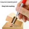 1PC Deep Hole 2.0mm Woodworking Mechanical Pencil 2B Replaceable Lead Marking Pencil for Precision Wood Craft