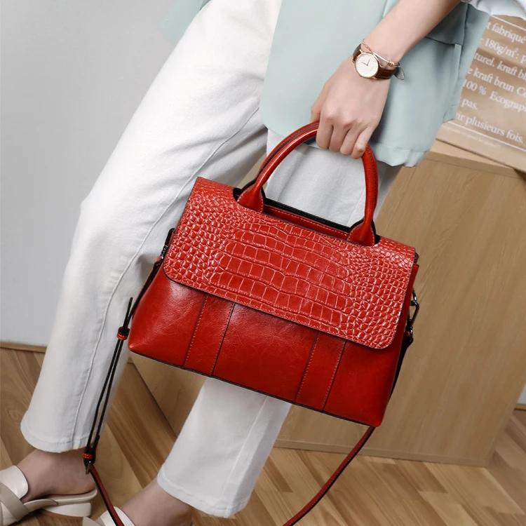 Women's Genuine Leather Bag Feminine Crossbody Designer Luxurious Shoulder Bags for Ladies Large Capacity Retro Bag Casual