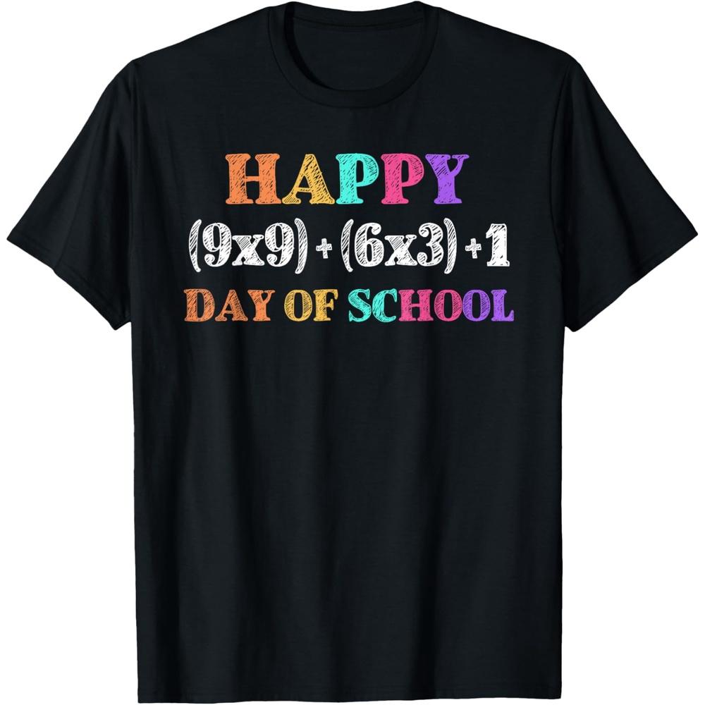 100 Days Of School Math Formula 100th day of School Teacher Cotton Men T Shirt L