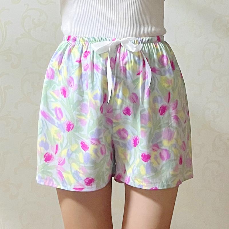 

Женские летние шорты для сна из вискозы и хлопка, легкие и милые, можно носить на улице One Size