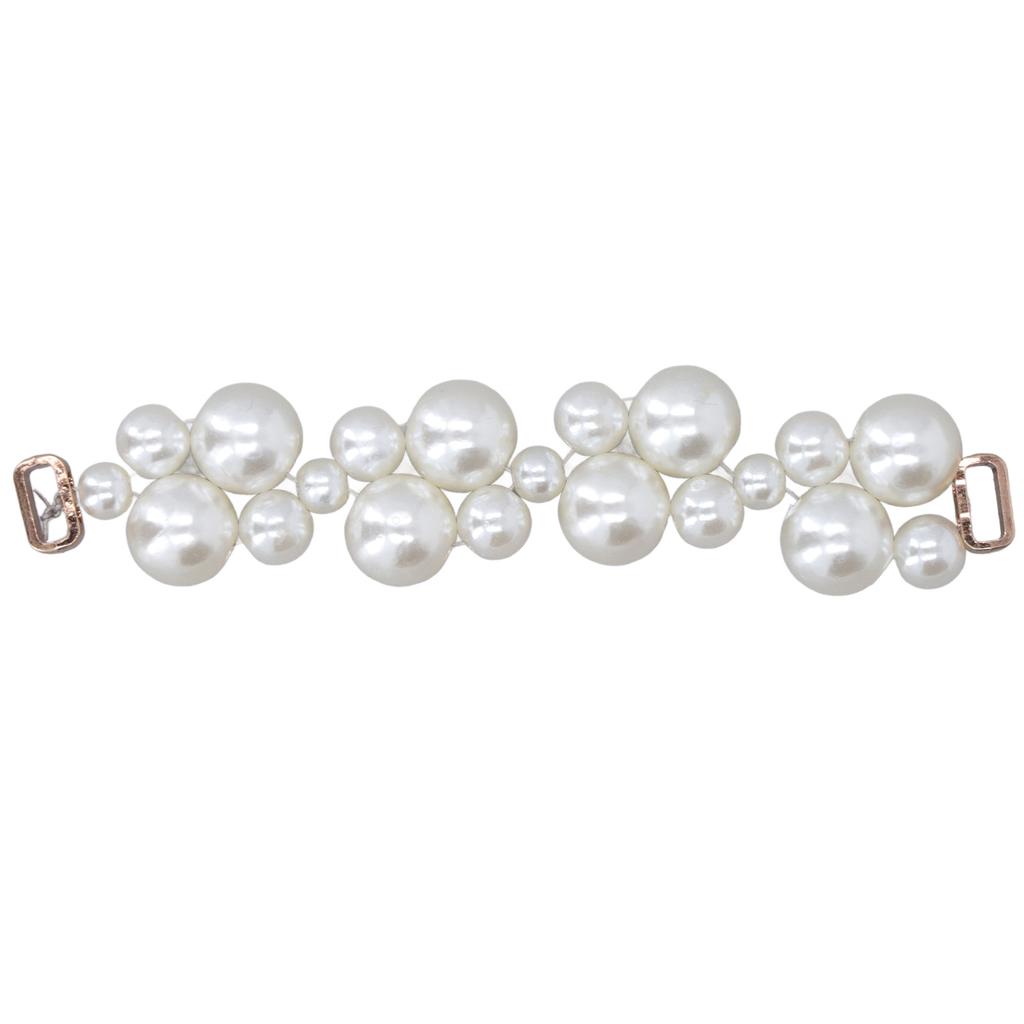 10pcs Pearl Bag Chain with Metal Clasp Polishing Process Exquisite Pearl Chain Strap for Cell Phone