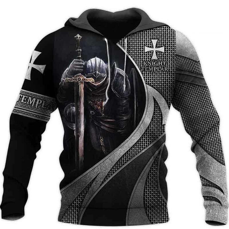 

Knights Templar 3d Print Men s Laxity Hoodie Casual Oversized Pullover Popular Streetwear Fashion Sweatshirt Trend Men Clothing L